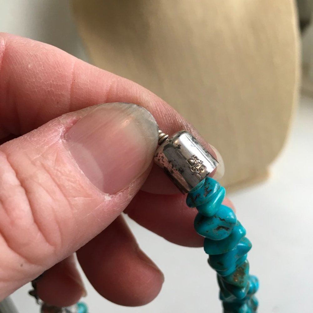 DTR Jay King "Mine Finds" Turquoise, Amber, Silver Necklace - Picture 4 of 5